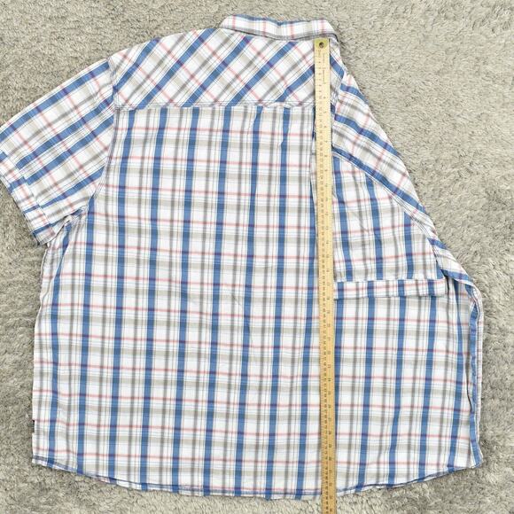 Buffalo David Bitton Men's 4XL Button Shirt Short Sleeve Plaid Multicolor Plaid - Picture 6 of 8